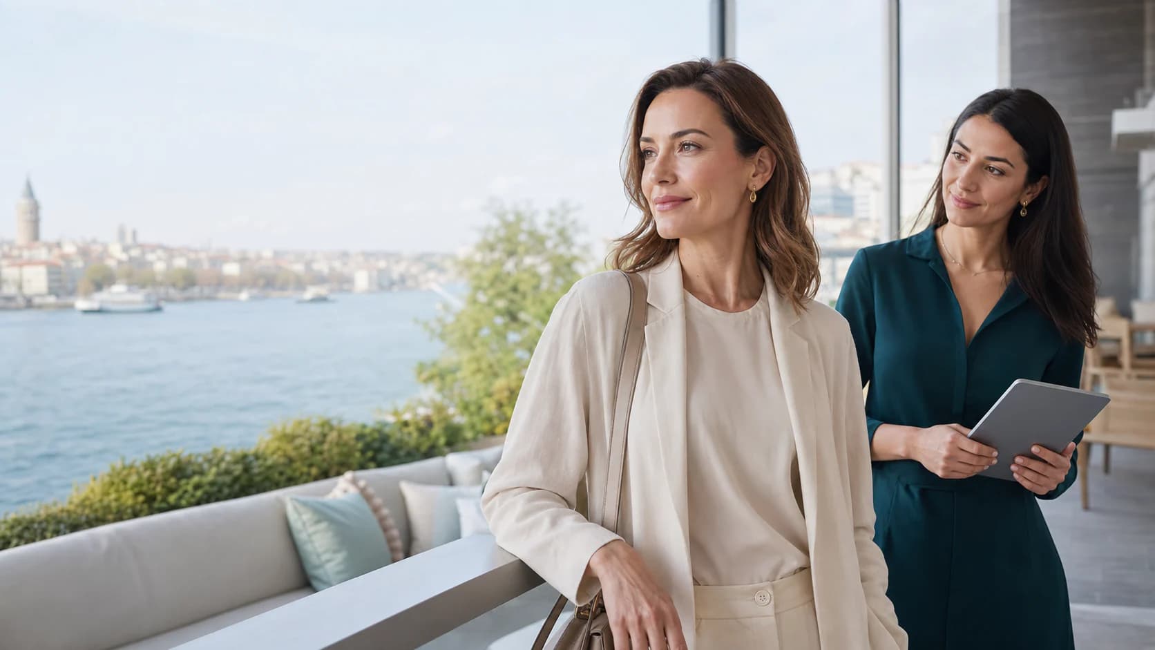 International patient with her Mia care coordinator in Istanbul